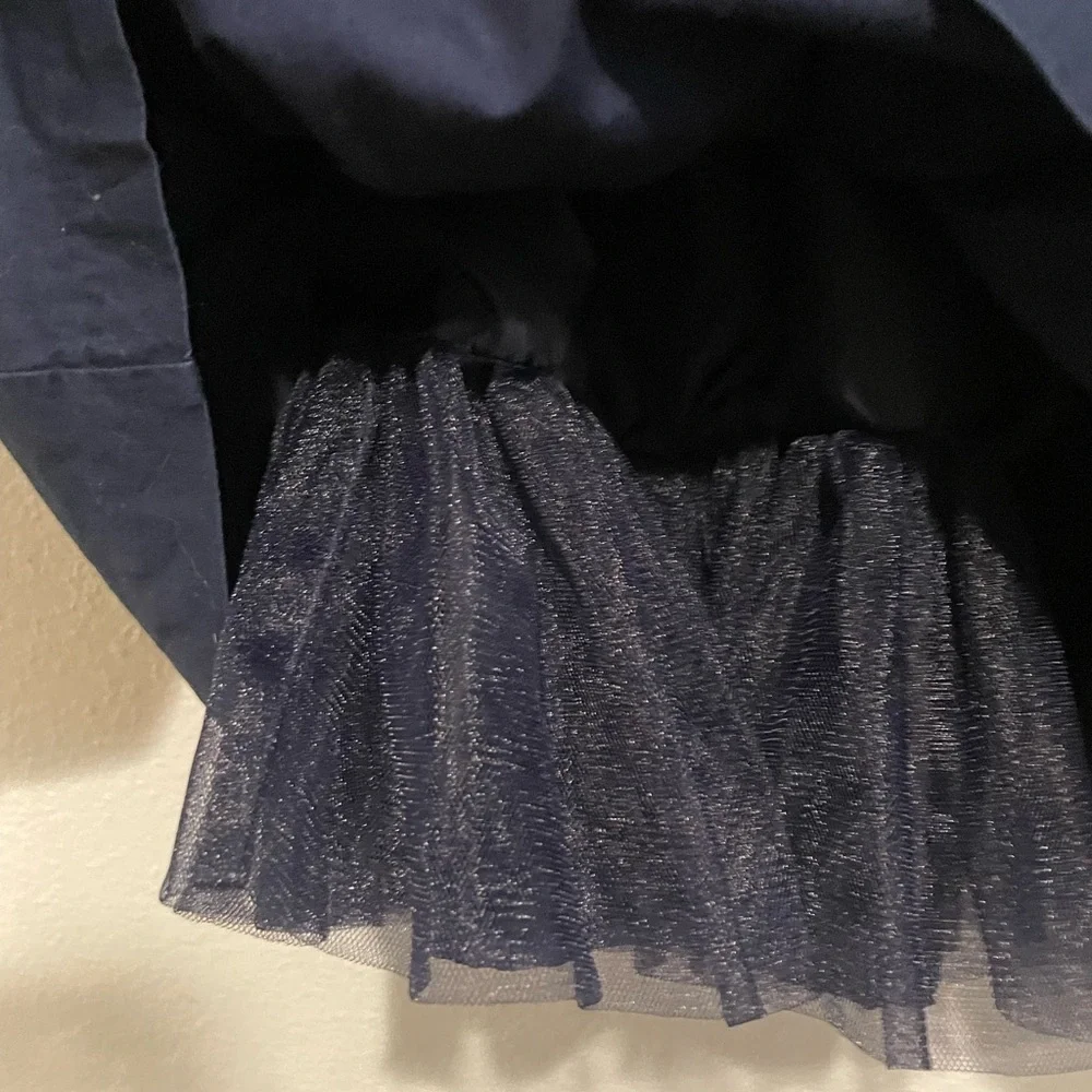 Lot of 2 Gymboree Navy Dress with Plaid Bow & Old Navy Chambray dress